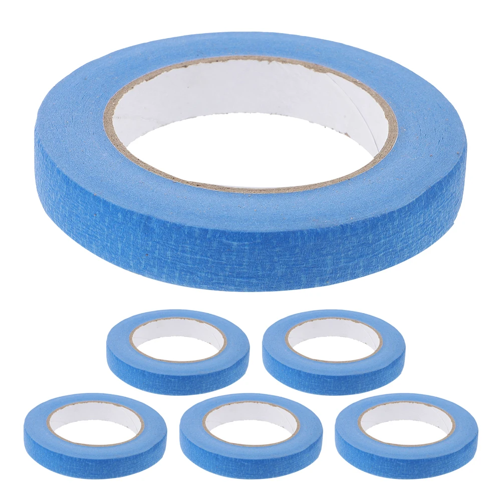 

6pcs Blue for DIY Crafts Masking Tapes Excellent Resistance Paint Tape Tape Automotive Curve Wall Protection
