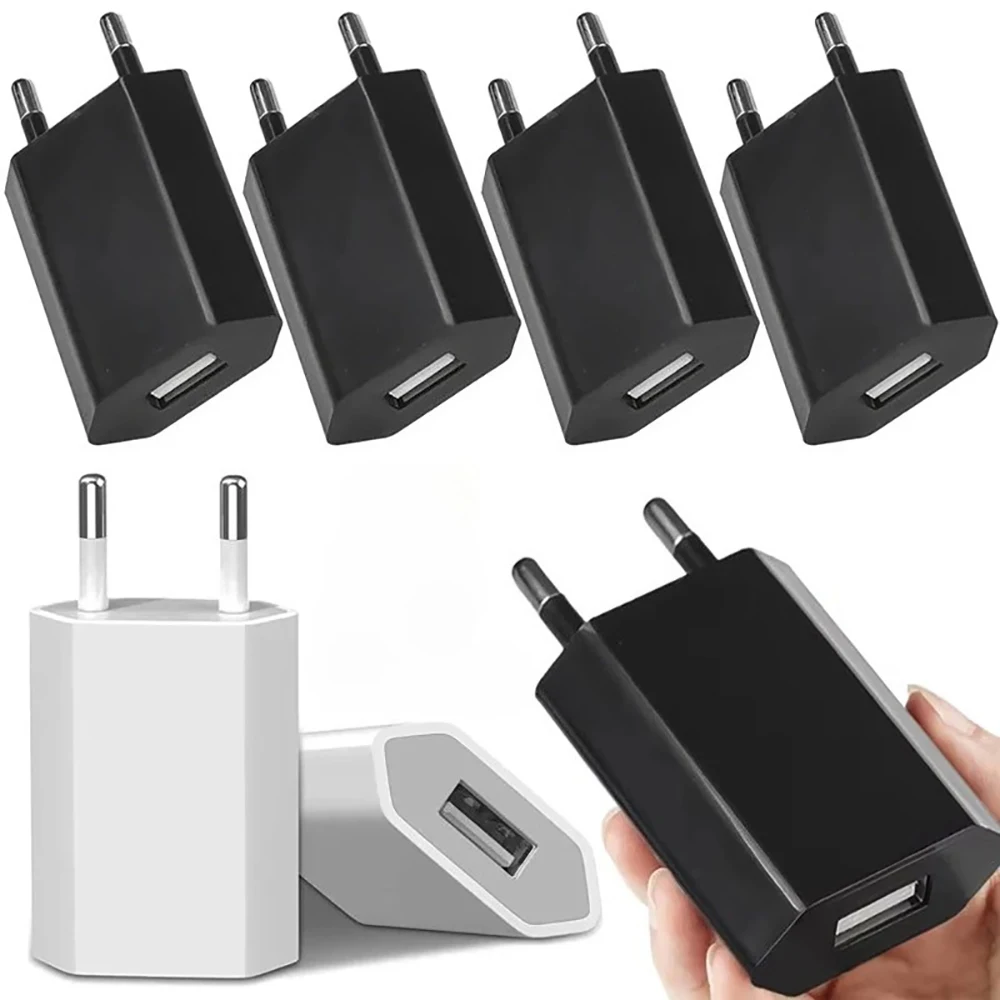 5V/1A USB Home Travel Handy-Ladegerät 1-5 Stück Universal EU-Stecker Netzteil Reiseladegerät für Samsung Xiaomi Huawei
