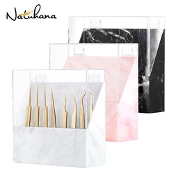 NATUHANA Eyelash Extension Tweezers Storage Box 8 Holes Holder Acrylic Tweezers Display Organizer Holder Makeup Tools Supplies