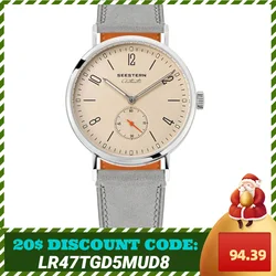 SEESTERN-Montre-bracelet mécanique automatique pour homme, montre simple, mouvement ST1701, saphir, cristal, horloge ultra fine, mode, nouveau, 382