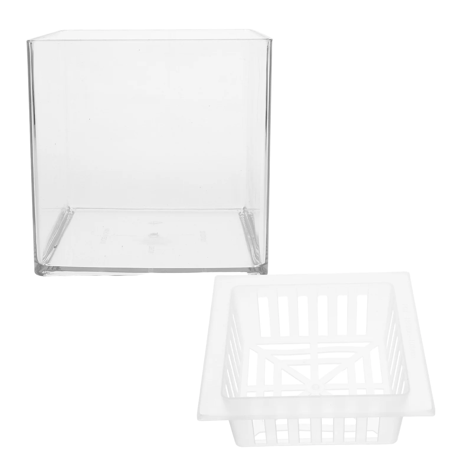 

Small Betta Fish Tank Hydroponic Planter Transparent Plastic Decorative Bowls Office Aquarium Pots Landscaping Accessories Home