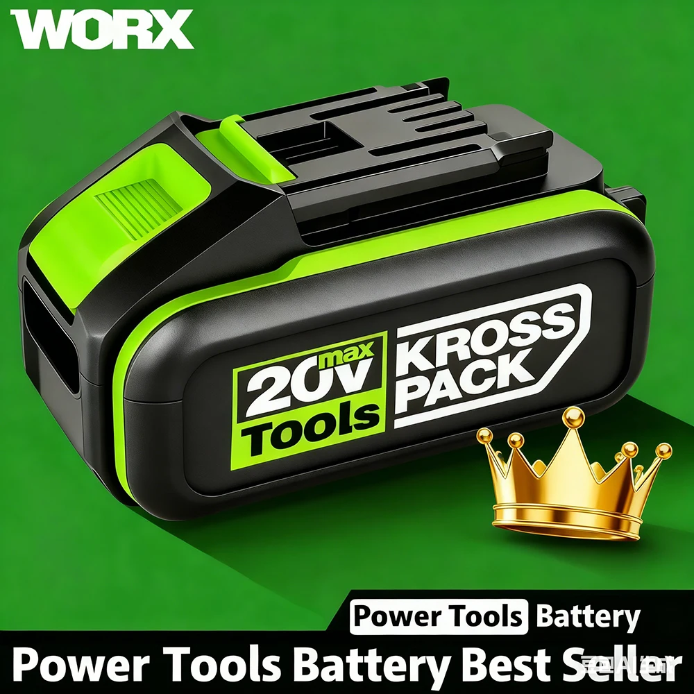 

WORX Series Power Tools，with LED Indicator, Compatible with WA3016 WA3023 WA3054 WA3027 20V 6.0Ah/8.0Ah Replacement Battery