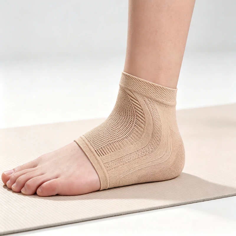 1 Pair Mesh Gel Heel Socks Foot Protector Soft Anti Abrasion Anti Drying Half Heel Cover Foot Care Tools