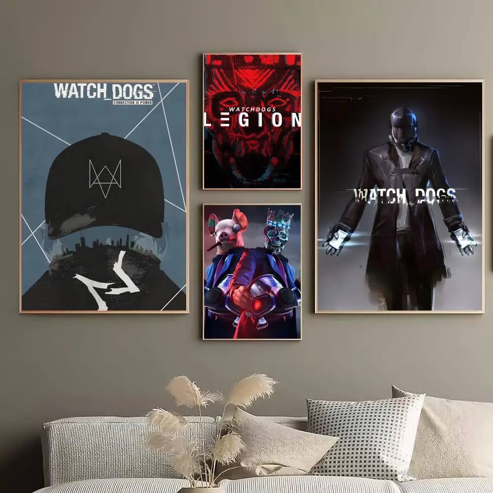 Watch Dogs 2 Poster Aesthetic PVC Wall Art - HD Waterproof UV Resistant For Home Bar Office