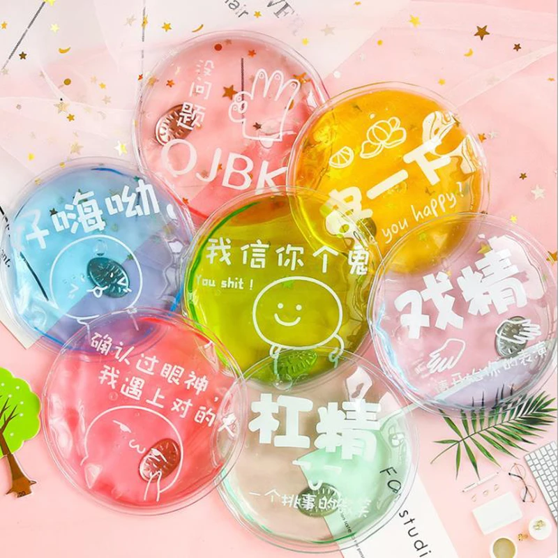 1PCS High Quality Winter Reusable Gel Hand Warmer Cute Word Print Instant Heating Pack Warmer