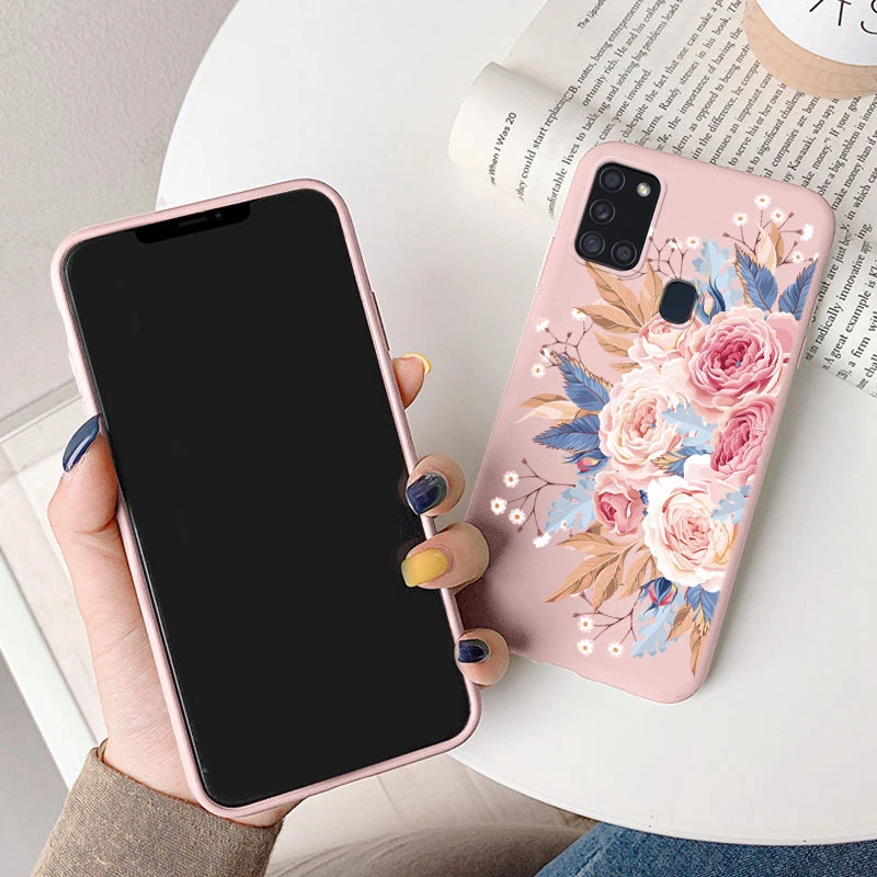 For Samsung Galaxy A21S Phone Case Shockproof Funda Cute Painted Silicone Slim Soft Cover For Samsung A 21S Galaxya21s Coque