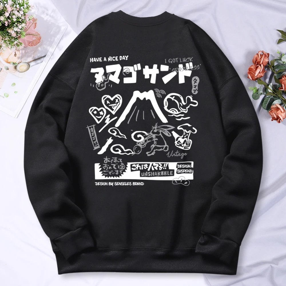 Vulkan Kaninchen Amerikanischen Harajuku Cartoon Männer Frauen Kleidung Fleece Lose Hoodie Hip Hop Pullover Übergroßen Lose Harajuku Hoody