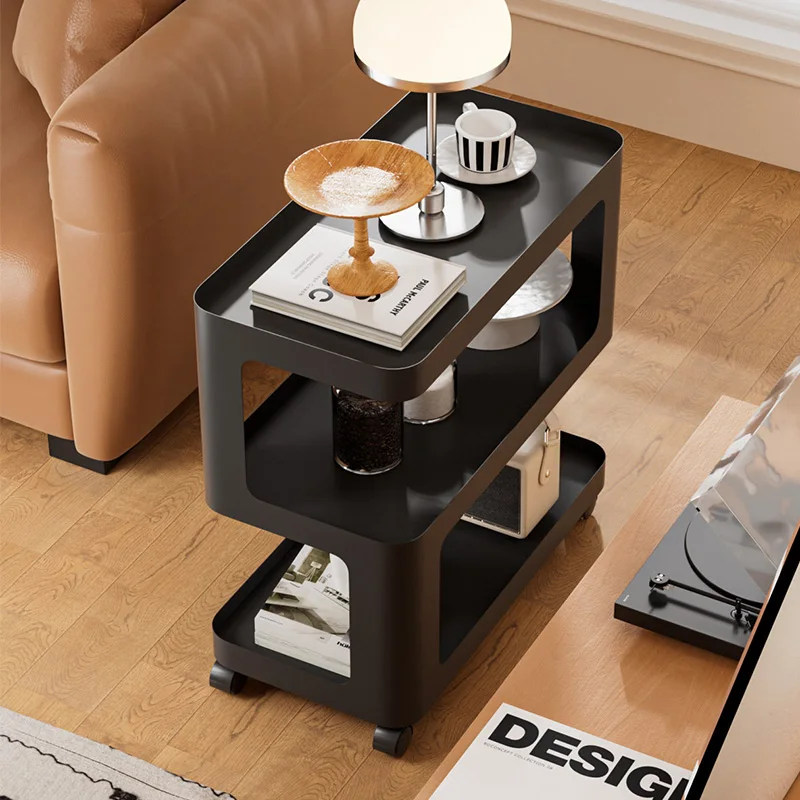 モバイル超狭ソファサイドテーブル小さなスペースのためのモダンなミニマリストのエンドテーブルリビングルーム寝室収納付きのナイトスタンド