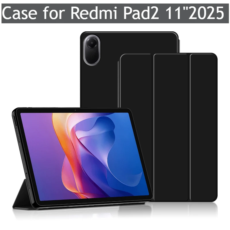

Магнитный чехол для Xiaomi Redmi Pad2 (11 дюймов) 2025, чехол для планшета Redmi Pad 2 11 дюймов, легкий защитный чехол-подставка с автоматическим режимом сна/пробуждения
