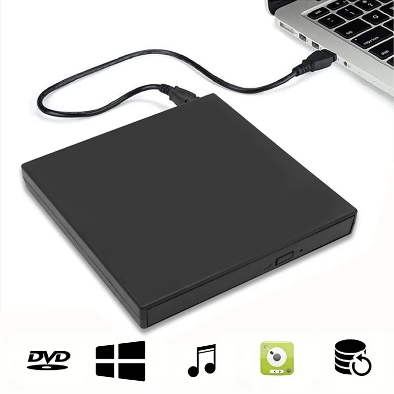 Lector de CD/DVD externo USB, unidad de CD/DVD/CD-RW, unidad de disco externa USB, CD-ROM, DVD-ROM, óptica para portátiles, PC de escritorio, ordenador, DVD