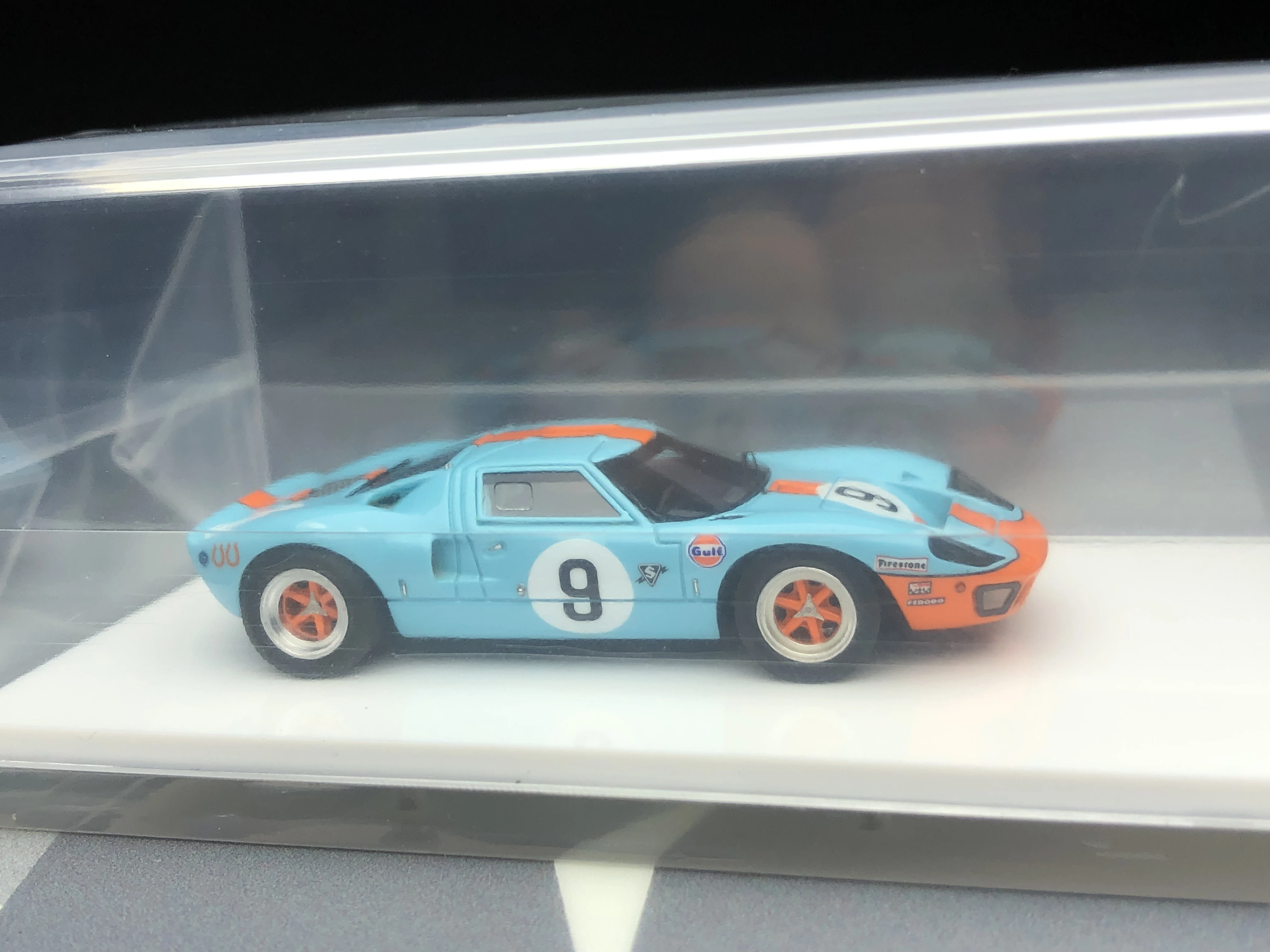 

My64 M64x 1/64 GT40 MK I 1969, литая под давлением модель автомобиля из смолы Gulf, коллекция автомобилей, ограниченная серия, игрушки для хобби