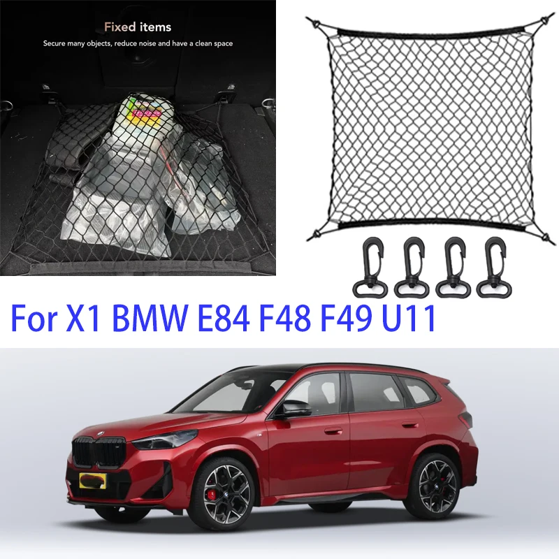 

for 2009-2025 X1 X2 X3 X5 BMW E84 F48 F49 U11 sDrive xDrive Nylon Car Rear Cargo Net Trunk Storage Organizer Net
