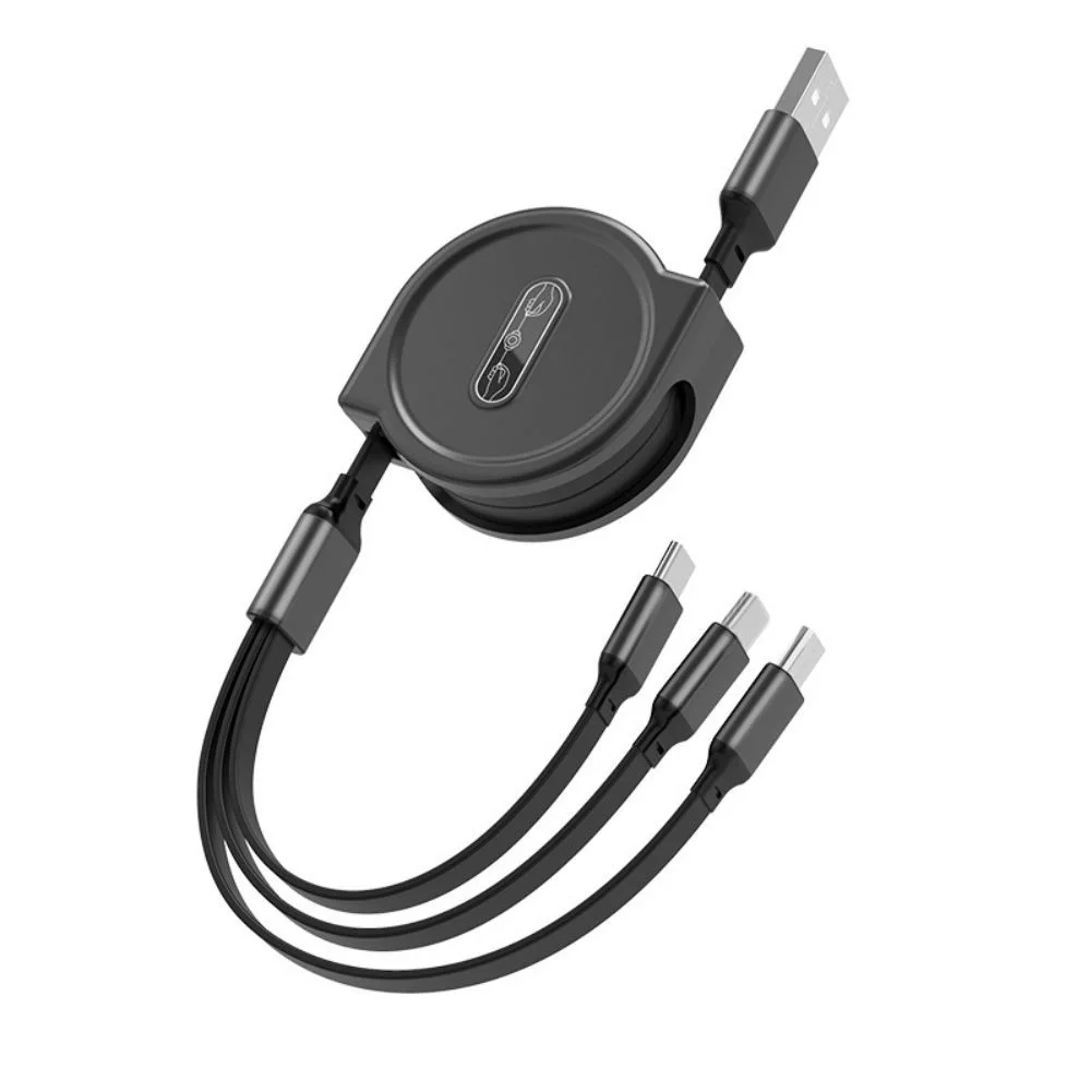 

3-In-1 2.5A Charging Cable Fast Charging Wire Multi Charging Cord USB Cord Adapter Compatible For Android IPhone Devices
