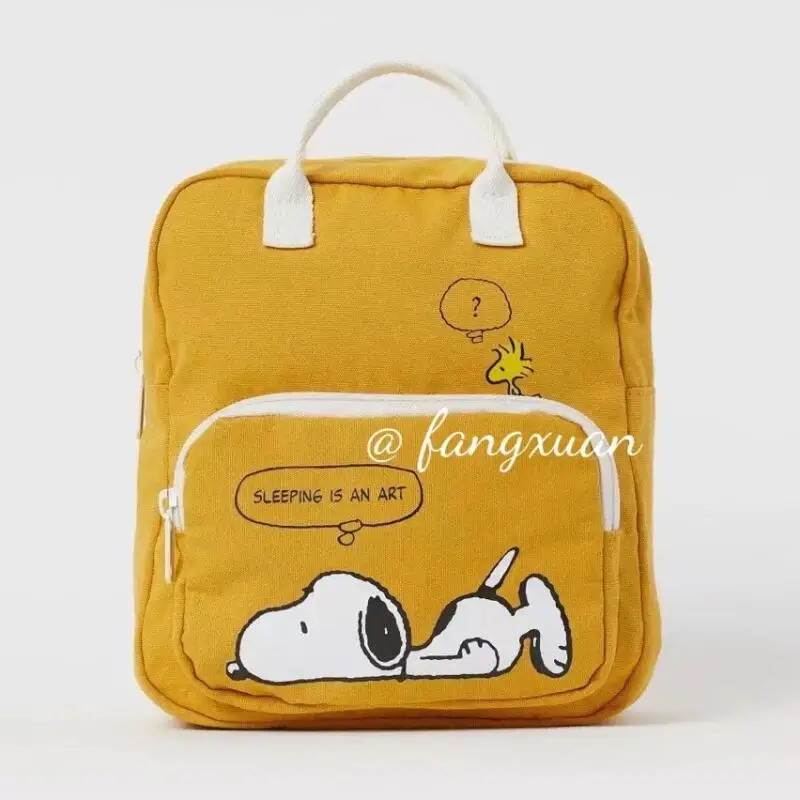 Yellow Snoopy Mini Backpack Cute Lightweight Small Rucksack Daily Casual Student Outdoor Travel Shoulder Bag Bulk Wholesale