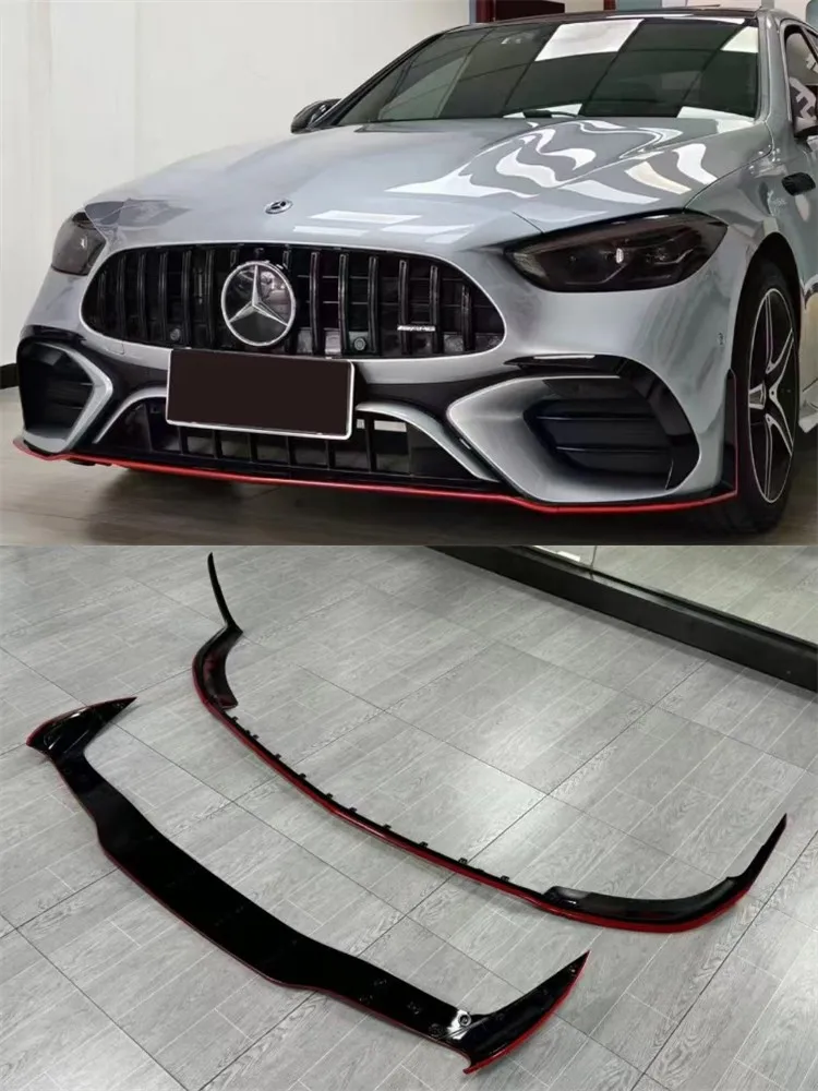 メルセデスベンツ W206 C43 C63 C200 C260 2020 2021 2022 2023 2024 高品質 ABS ブライトブラックフロントリップリアリップスポイラーキット