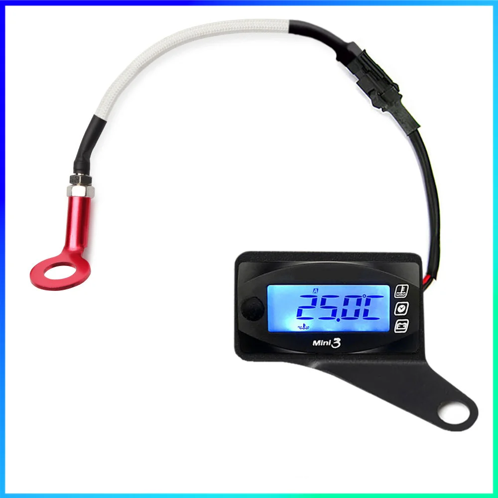 Koso motorcycle 3 in 1 meter Cylinder head temperature Volt Time For YAMXHA NMAX LED Digital Display mini gauge with holder