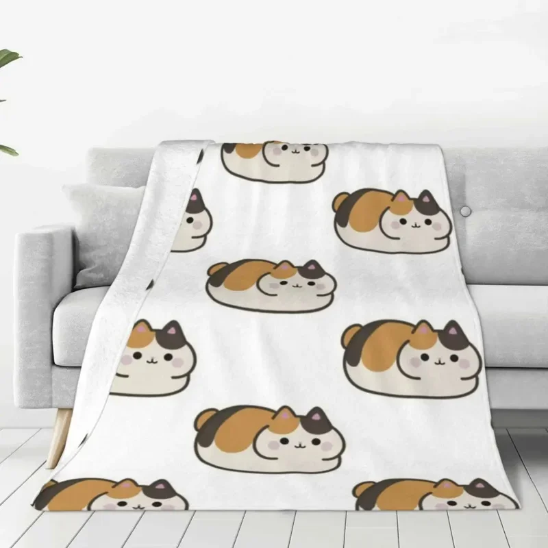 

cat blanket fat animal camping flannel bedding throws warm soft couch bed custom bedspread birthday present