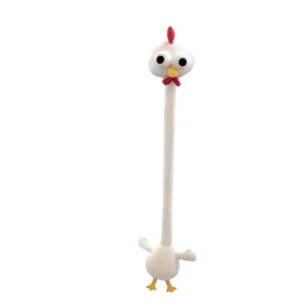 Lustiges Design Langhalsiges Huhn Plüsch-Schlüsselanhänger Weiße Farbe Niedlicher Giraffen-Taschenanhänger 40CM Kreatives Geschenk