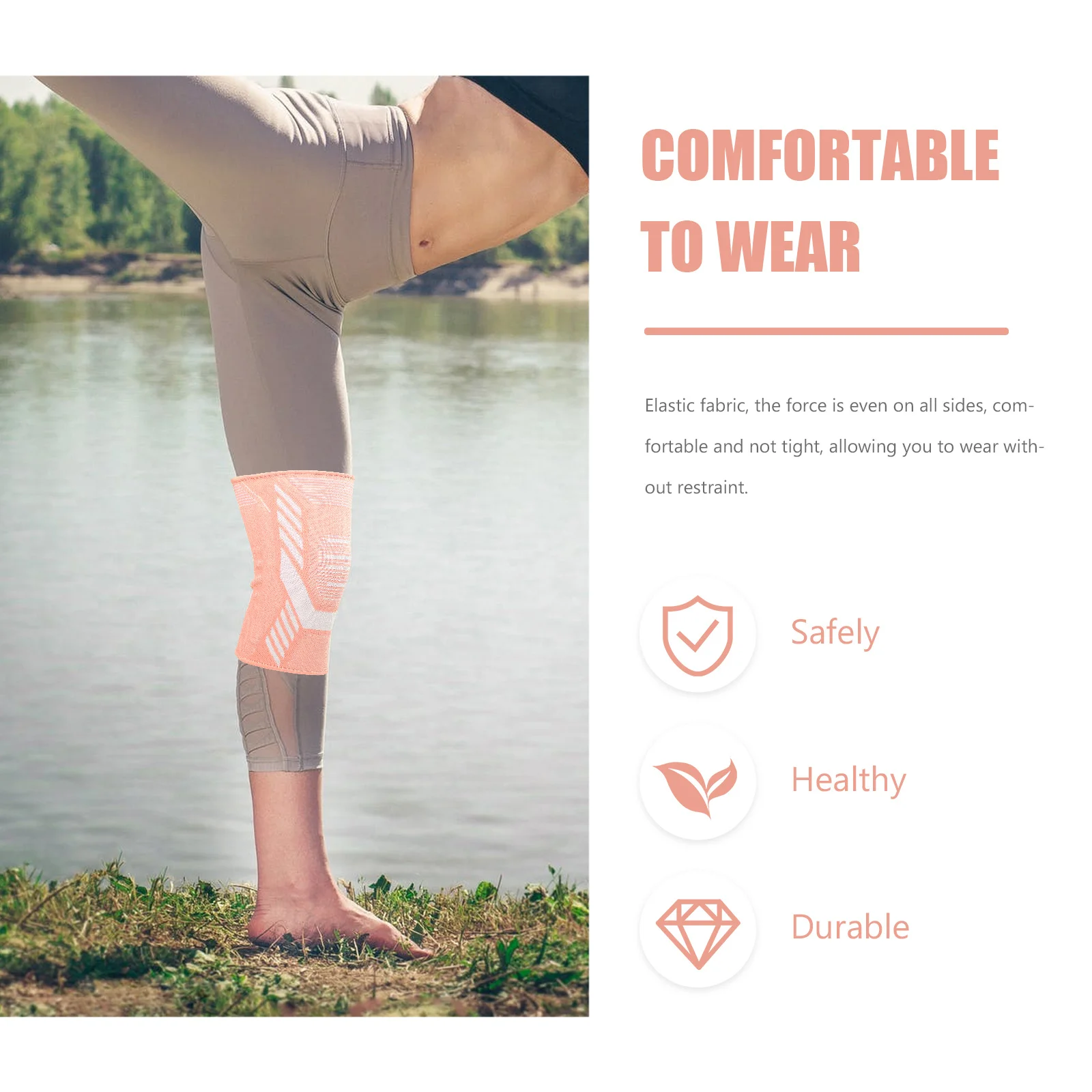 

Premium Nylon Knee Brace Anti-Slip Knee Support Wear-Resistant Sleeve for Outdoor Sports Running Cycling Exercise