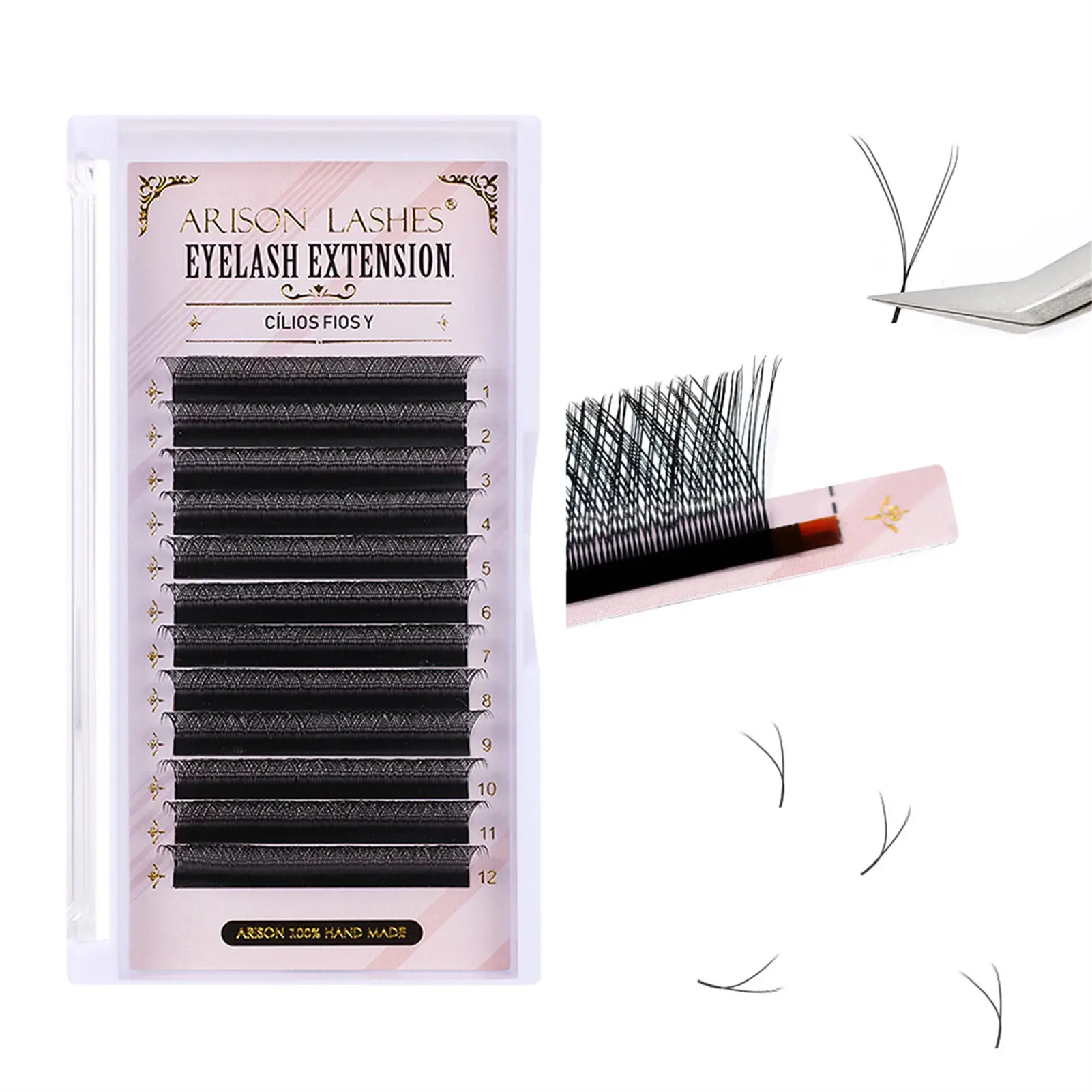 Y Shape Grated False Eyelashes Premium Simulation False Eyelashes Perfect for Girls Night Out Eye Makeup EIG88