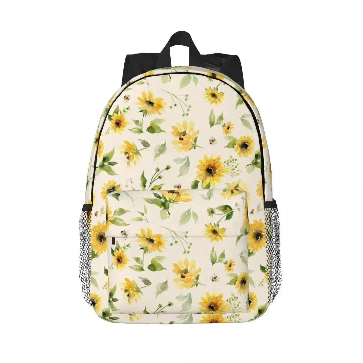 Bee And Flowers Backpack Hot Sale Daypack Large Capacity Boys Girls BookBag Shoulder Bags for Men Women Children School Bag