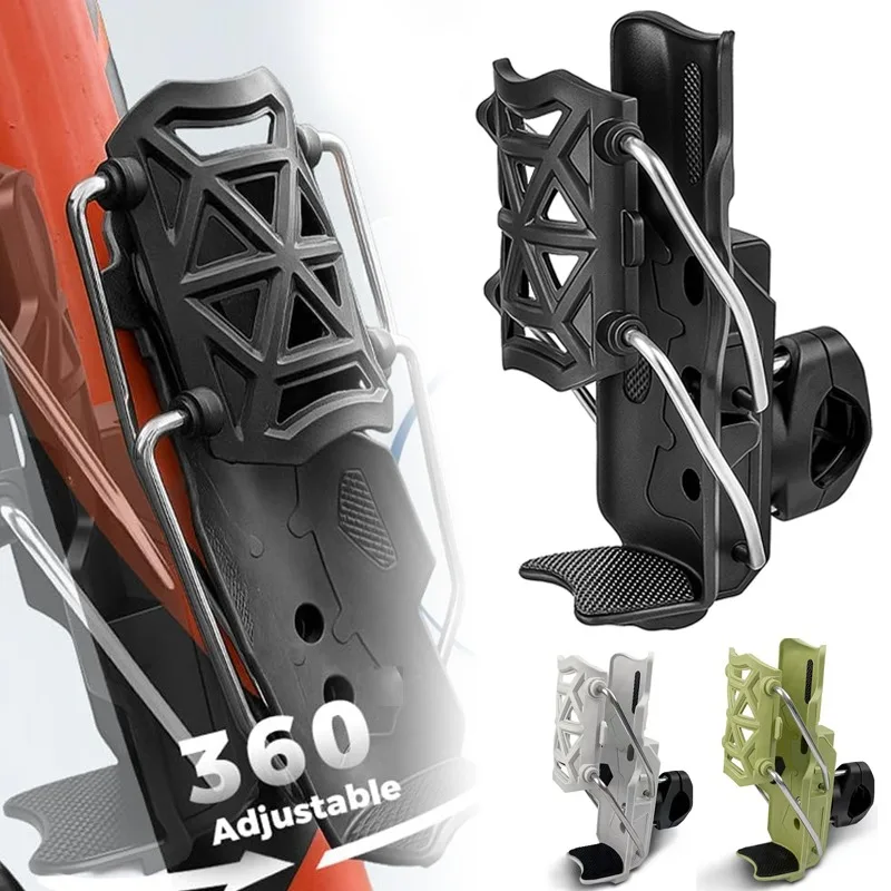 Motorcycle Bottle Holder Handlebar Cup Holder Adjustable 32-77mm Anti-Fall Bottle Cage for Harley for Honda for Suzuki ForYamaha