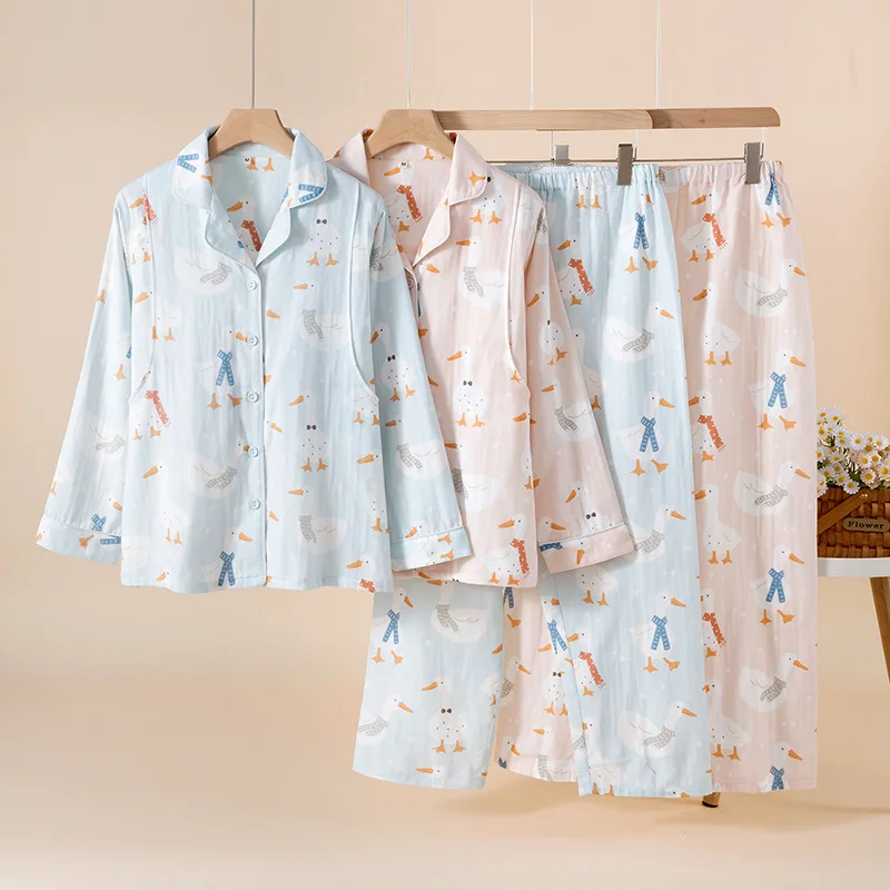 

New Maternity Pajamas Homewear Suit Nursing Lactation Clothes Spring Autumn Cotton Long Sleeve Tops+Pants Sleepwear Sets