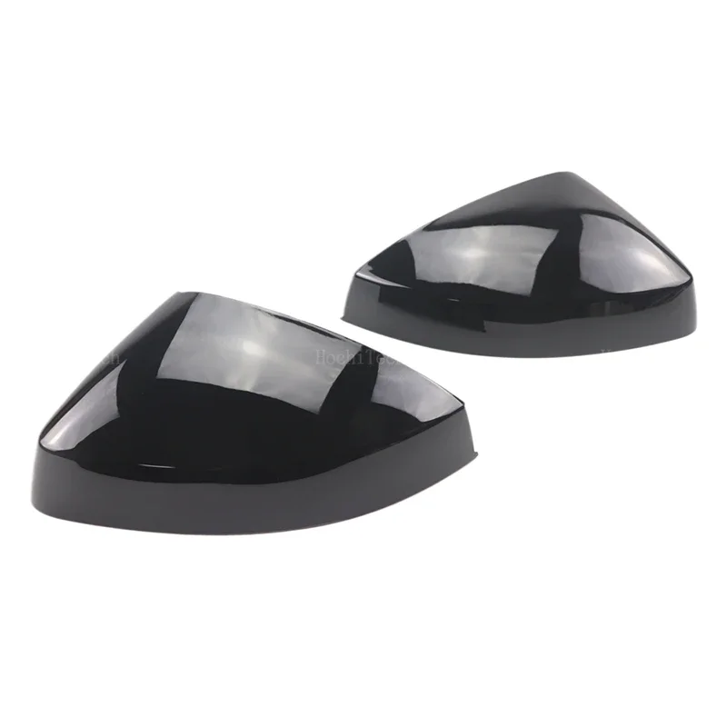 Black Carbon Fiber Pattern Mirror Cover Pair for Audi A3 S3 8V RS3 2013-2019 Side Assist Caps Overlay Accessories