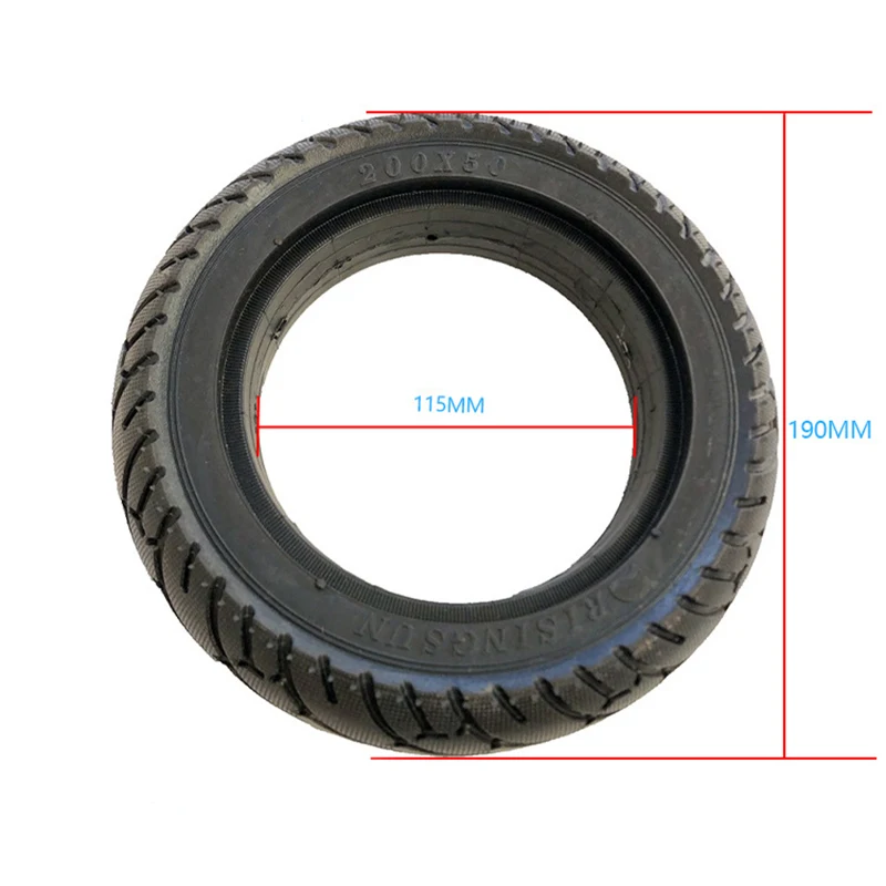 200x50 Solid tyre 8 inch RISINGSUN tire Fit For Electric Self Balancing Hoverboard Scooter Explosion-proof wheel parts