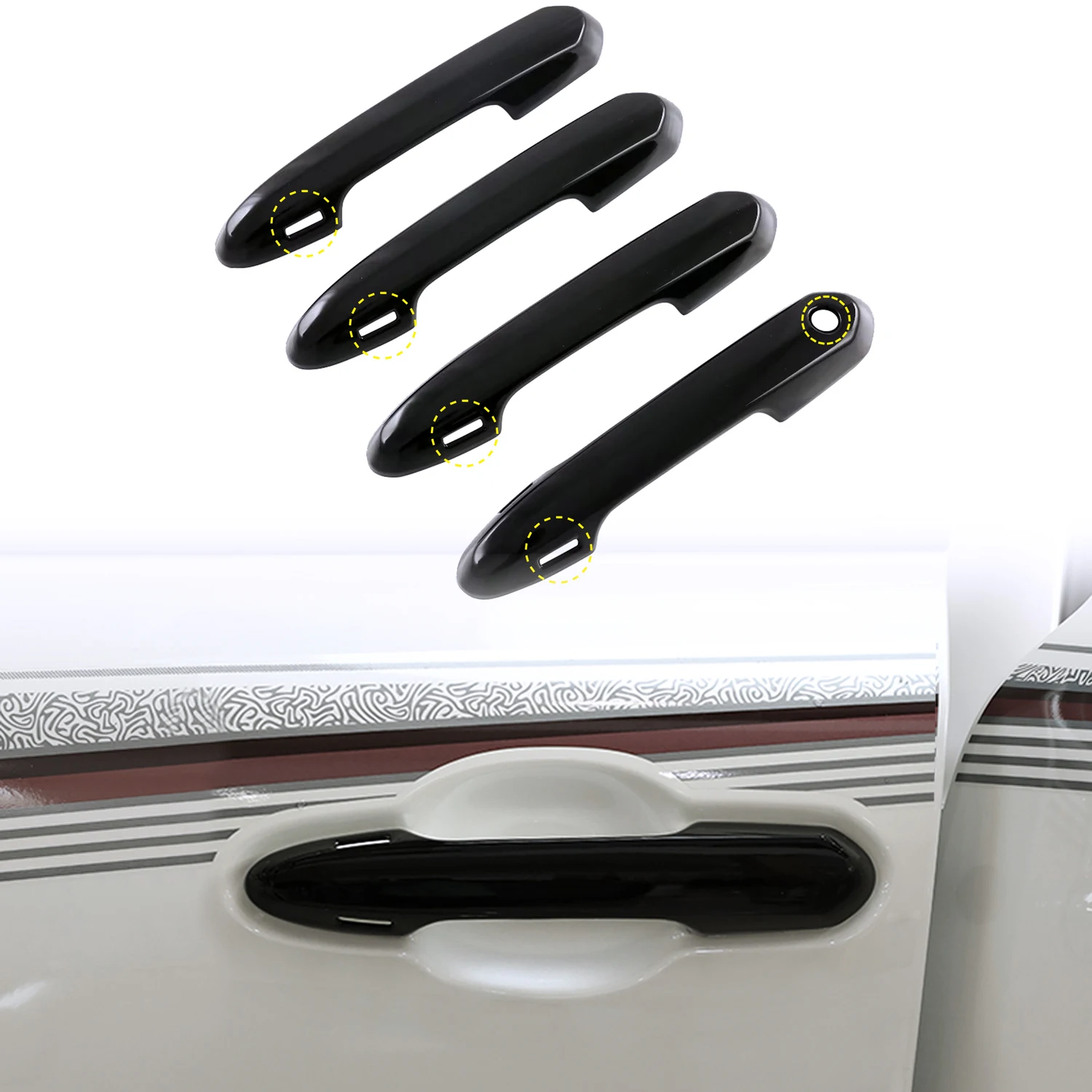 For Toyota Land Cruiser 300 J300 LC300 2022 2023 Car Accessories ABS Exterior Door Handles Cover Trim