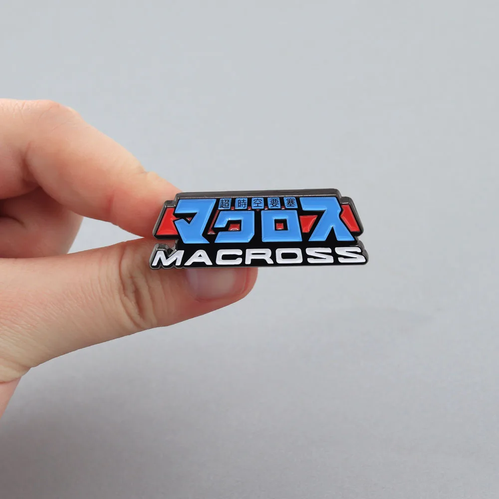 Super Dimension Fortress Macross Logo Emaille-Anstecker Super Robot Fantasy Heißblütiger TV-Anime-Abzeichen Geschenk für Sci-Fi-Liebhaber Sammlerstück – Detail 7