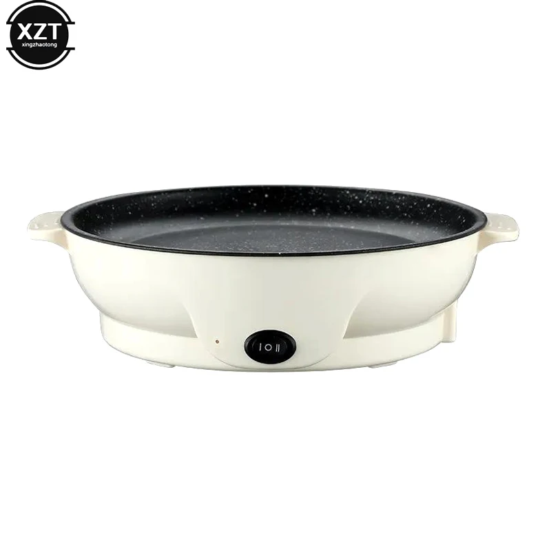 220V 22cm Multifunction Electric Frying Pan Skillet Non-Sticky Grill Baking Roast Cooker Barbecue Cooking Kitchen Tool