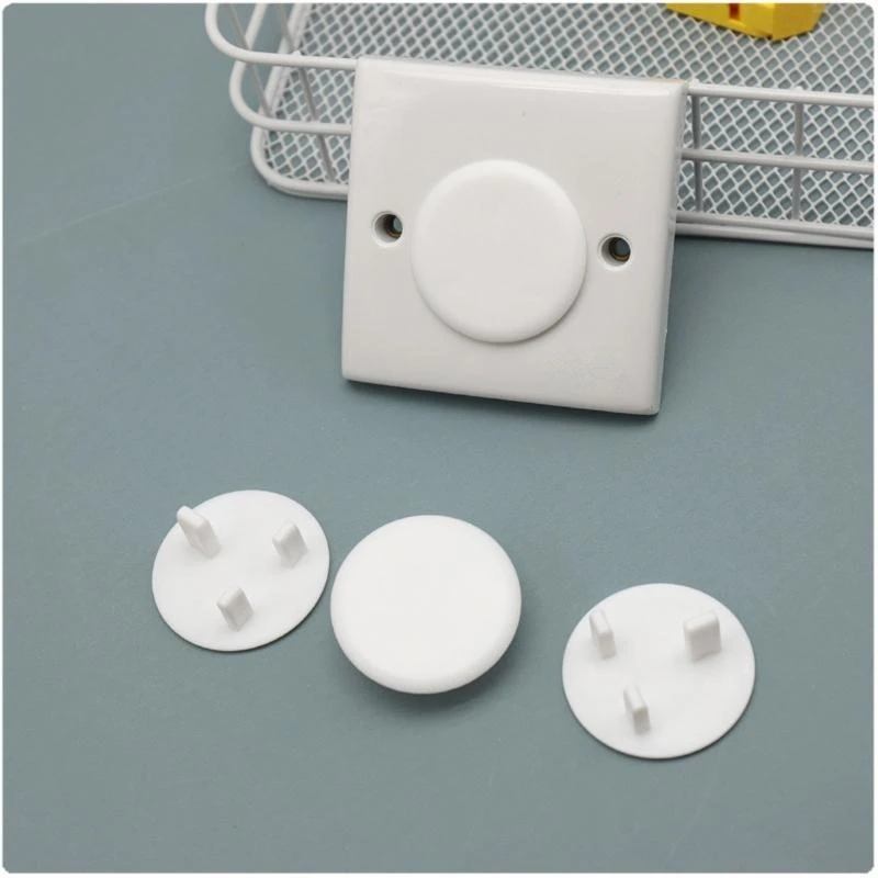 

J15U 20Pcs White UK Power Socket Cover Baby Anti Electric Shock Plugs Protector Cover
