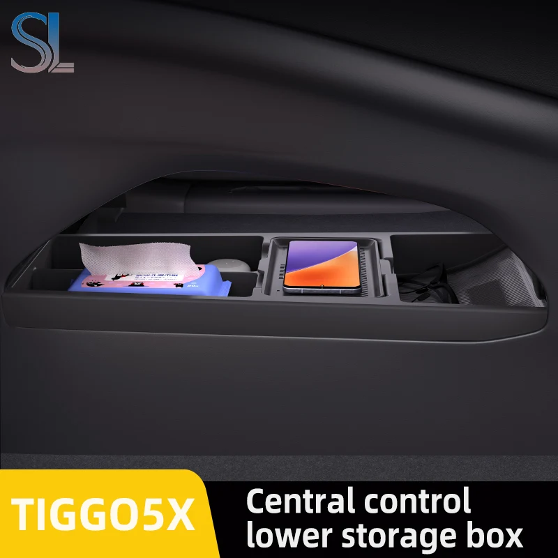 

For CHERY Tiggo 4 Tiggo 5X Jaecoo J5 2025 2026 Storage Box Center Armrest Hidden Box Cup Holder Organizer Interior Accessories