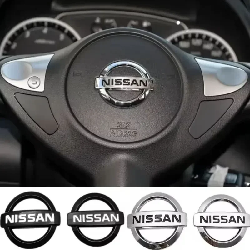 Car Steering Wheel Emblem Decals Badge For Nissan Qashqai Juke Pulsar Sentra Altima Patrol Micra Rogue Almera Versa Pathfinder