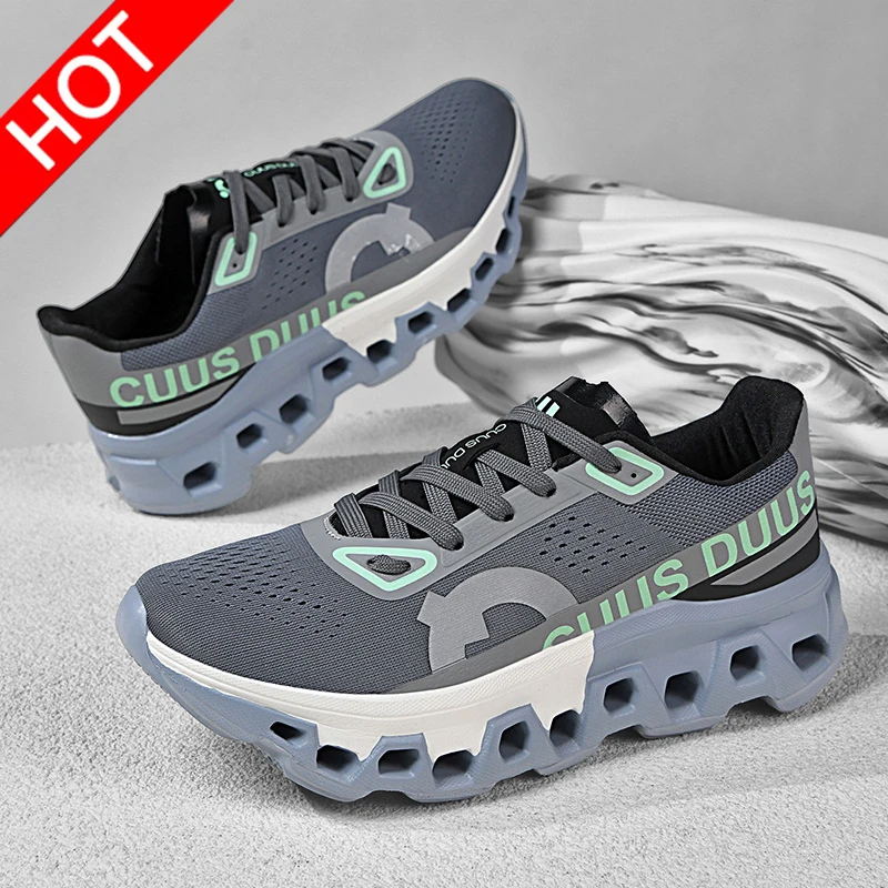 

Мужские амортизирующие кроссовки, нескользящая повседневная спортивная обувь, легкие мужские кроссовки для ходьбы и бега, подошва с полым дизайном, большой размер 45