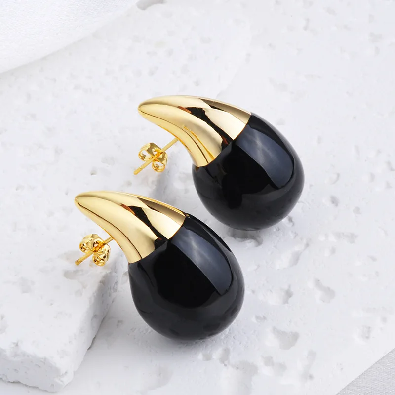 Gilded Luxury Water Drop Earrings For Women Girls Fashion Hypoallergenic Earrings Jewelry Accessories Valentine's Day Gifts