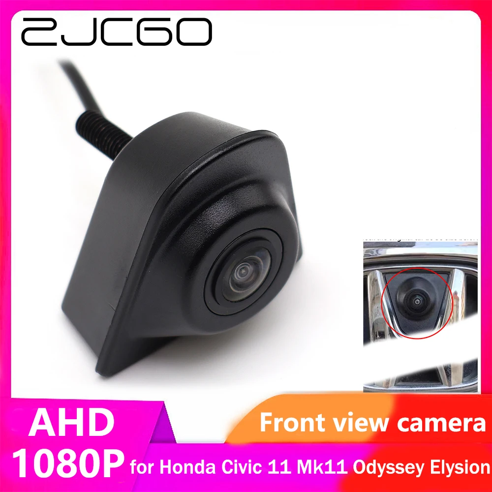 

ZJCGO AHD CVBS 1080P 170° Car LOGO Parking Front View Camera for Honda Civic 11 Mk11 Odyssey Elysion FE FL RC