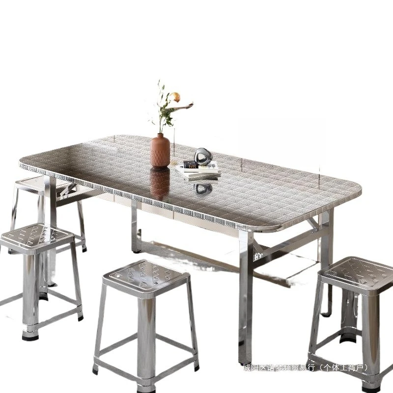 

Stainless steel, foldable, square table, commercial, outdoor, stall, portable, dining table