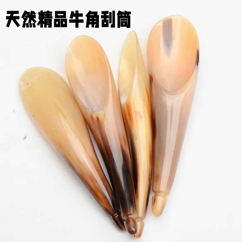 Horn Scraping Tube Full Body Massage Pull Tendons Stick Face Gua Sha Scraping Massage Tool Beauty Salon Sand Scraper Tube Massag