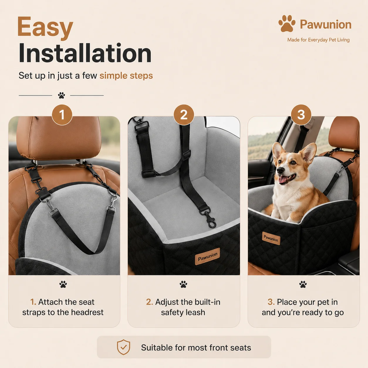 小型犬/中型犬/大型犬用ドッグカーシート、メモリーフォームド - Calming Dog Bed のレビューと価格