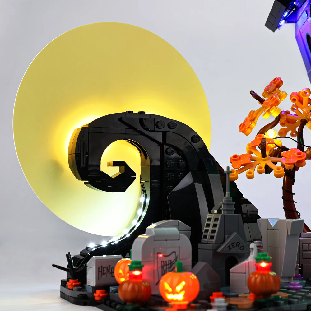 ชุดไฟ LED สําหรับ 21351 Tim Burtons Nightmare Before Christmas DIY LED บล็อกชุดของเล่นชุด (เฉพาะชุดไม่มีรุ่น)