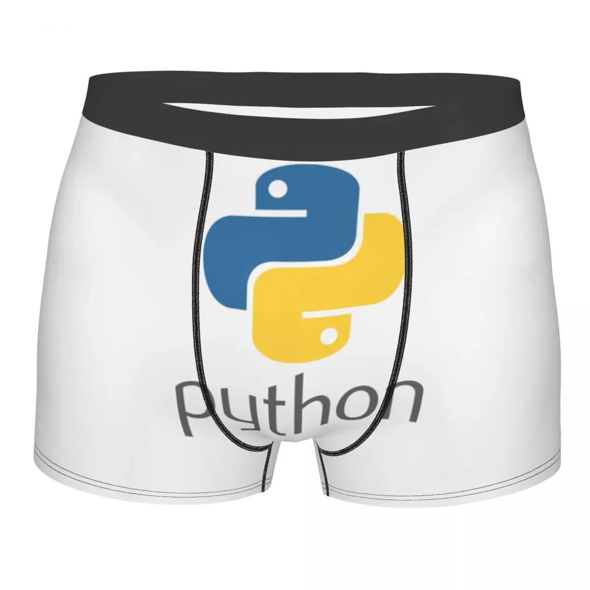 Programmer Python Symbol Boxer Shorts  Printed Computer Developer Programming Coder Underwear Panties Briefs Stretch Underpants