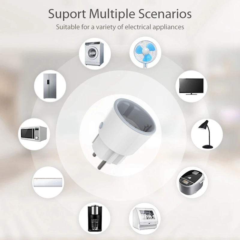 Tuya Smart Zigbee Plug Wi-Fi Розетка 3680 Вт 16 А Мониторинг энергии Смарт-разъем Таймер Умная розетка-вилка европейского стандарта Многоразовая простая в использовании