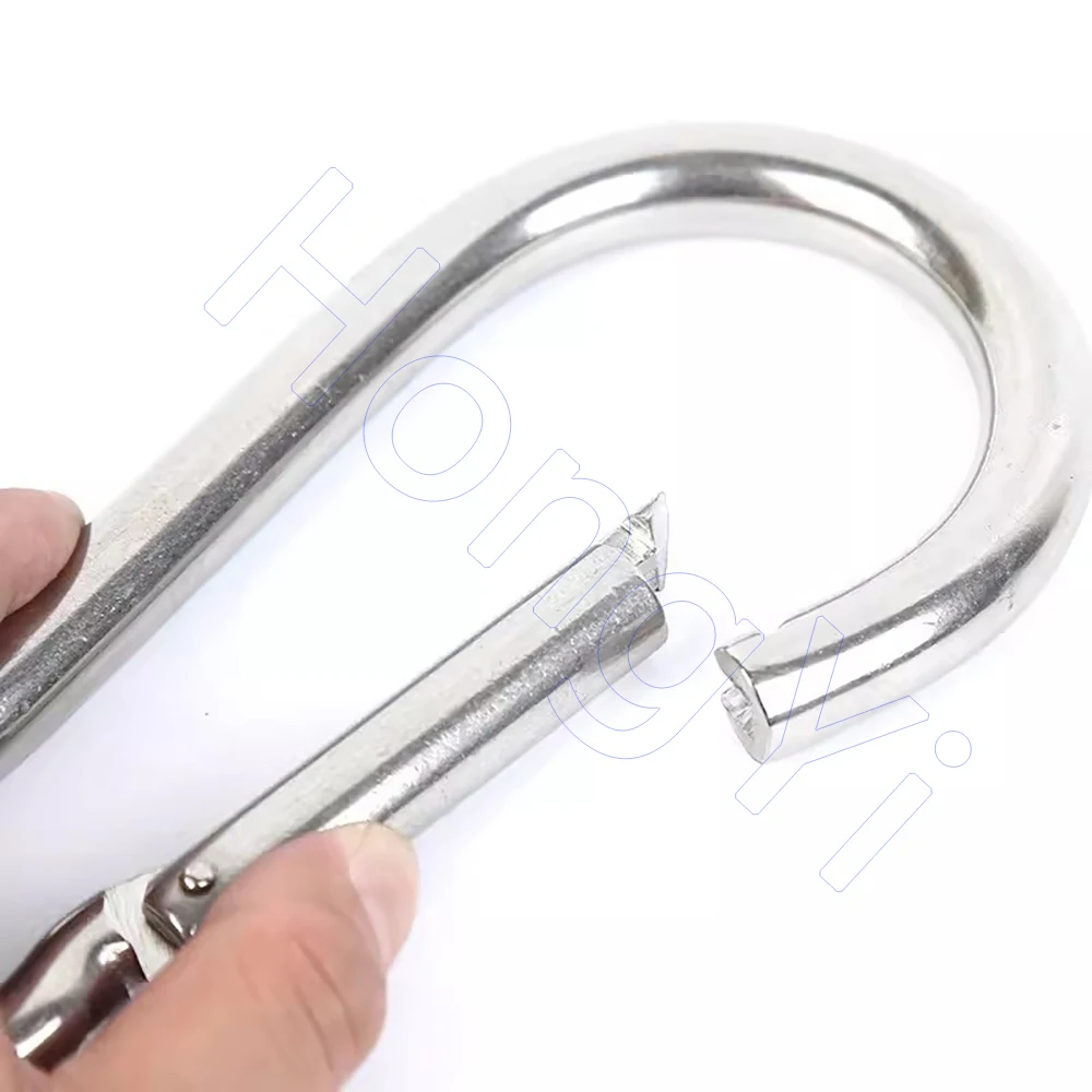 Spring Snap Carabiner 316 Stainless Clips Quick Link Lock Ring Spring Snap Hooks Shackle for Keys/Water Bottle/Camping/Hiking