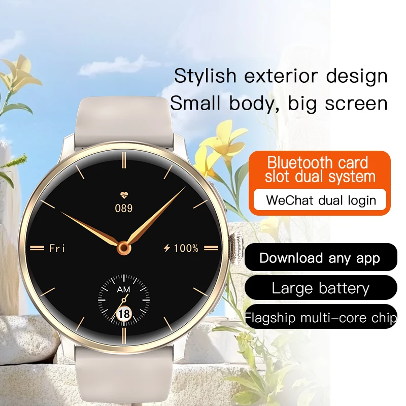 

New H88 Smart Watch Android Watches 1.65inch Amoled Screen Women's Smartwatch With 190° Rotary Camera GPS WIFI Sim Card Slot