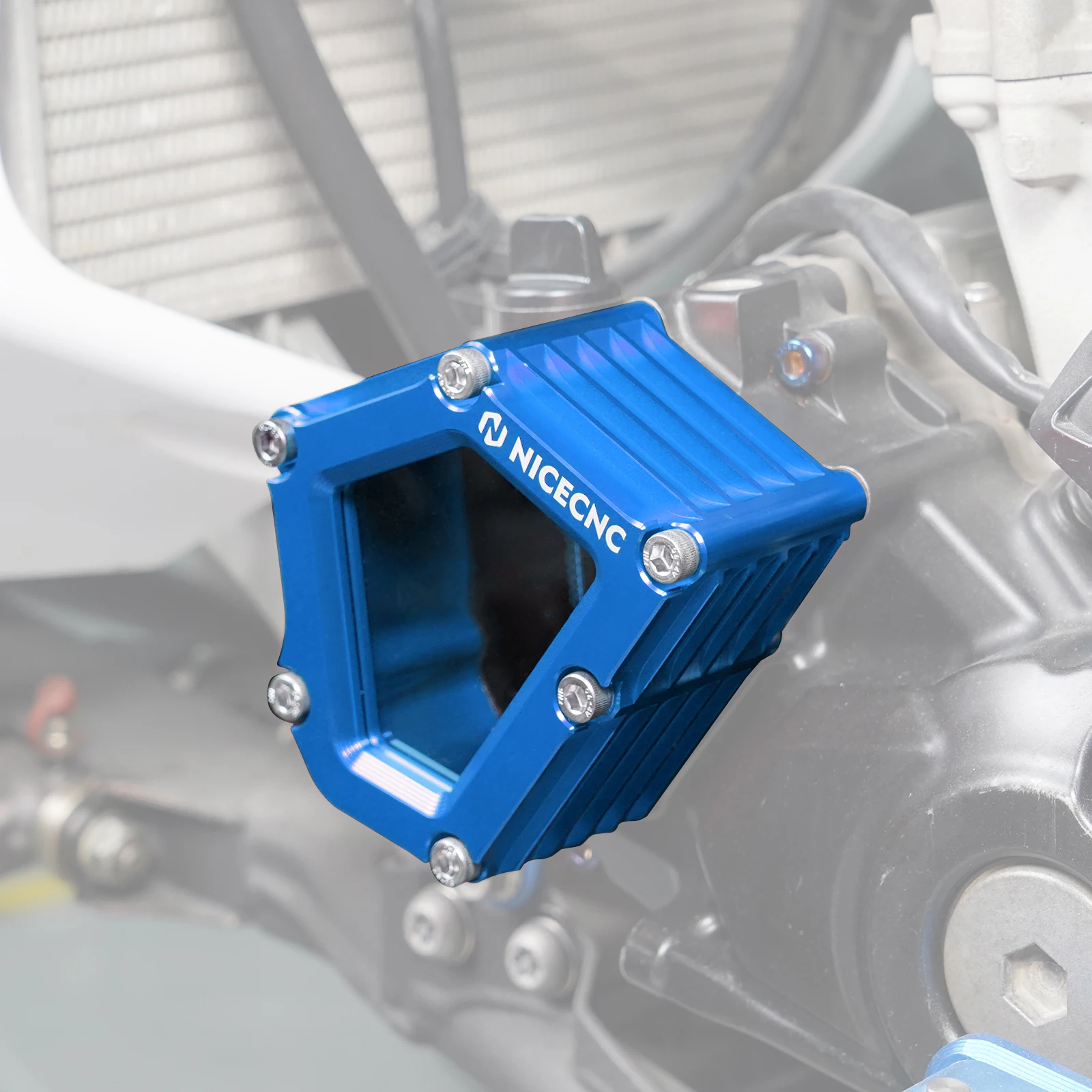 NICECNC Für Yamaha YFZ450R RSE 2009-2023 Kurbelgehäuse-Schutz Motorabdeckung Wärmeableitung Aluminium Sichtfenster ATV Zubehör – Detail 18