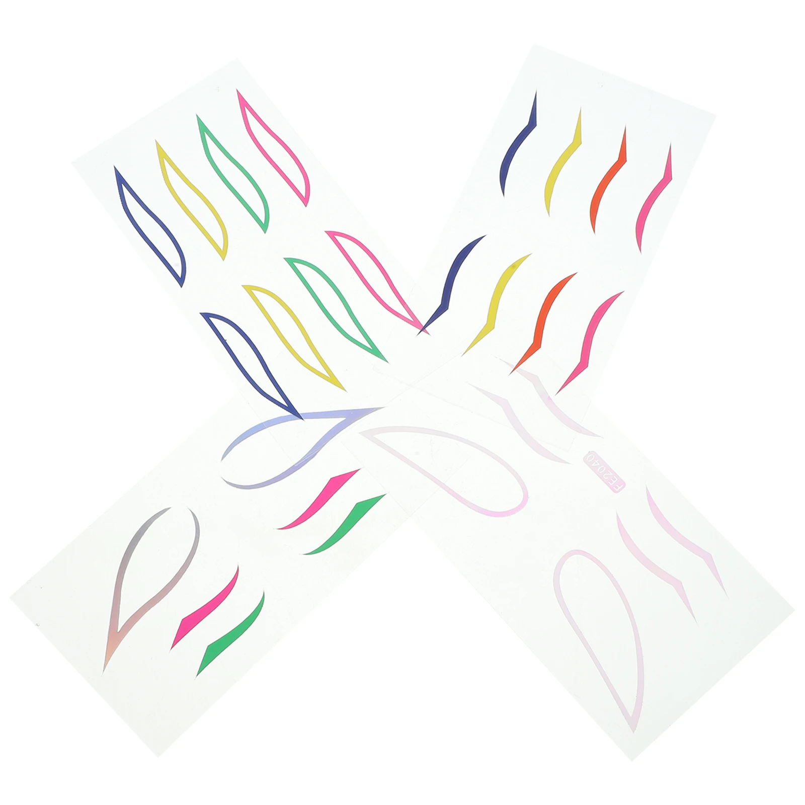 

Colorful Eyeliner Stickers Waterproof Adhesive Tape 4 Sets Party Paper Eye Tool Travel Use