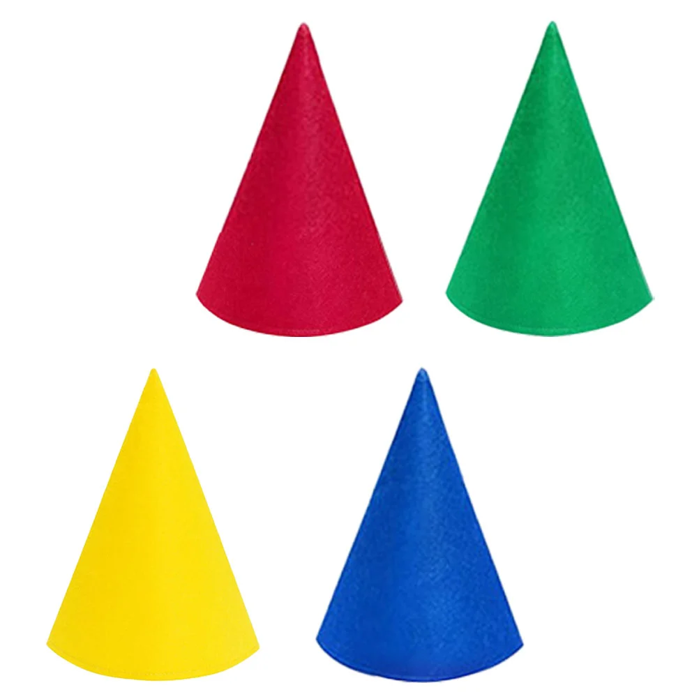 4-delige Hoed Feesthoeden Kegel Kerst Dwerg Volwassen Kerstversiering Vilten Doek Gnome Cosplay Miss