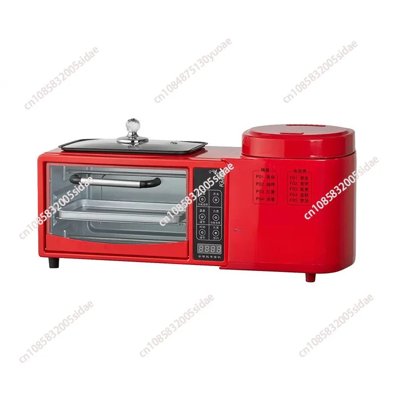 Multifunctional Breakfast Machine 4-in-1 Fried Hot Pot Electric Oven Household Rice Cooker Toaster Sandwich  Machine